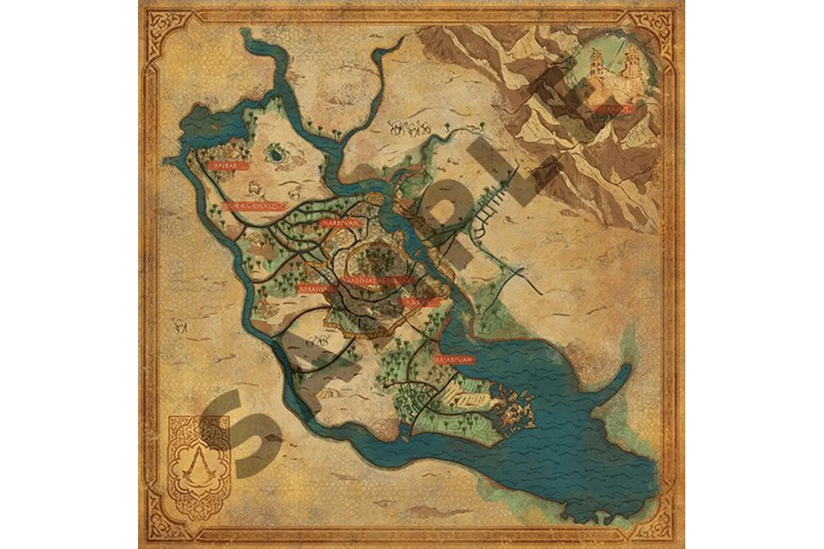В сеть утекла карта игрового мира Assassinʼs Creed Mirage - фото 1