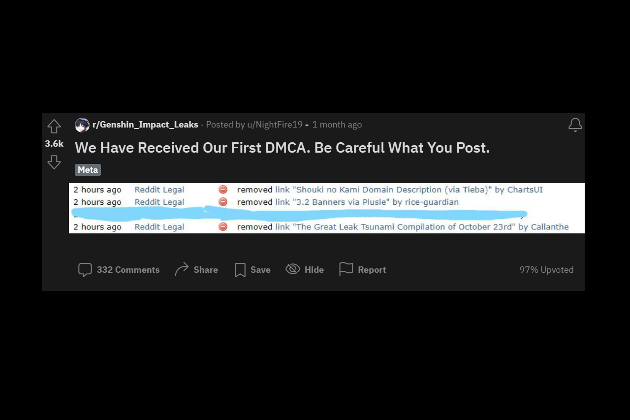 Авторы Genshin Impact начали настоящую охоту за авторами «утечек» - изображение 1 Авторы Genshin Impact начали настоящую охоту за авторами «утечек» - фото 1