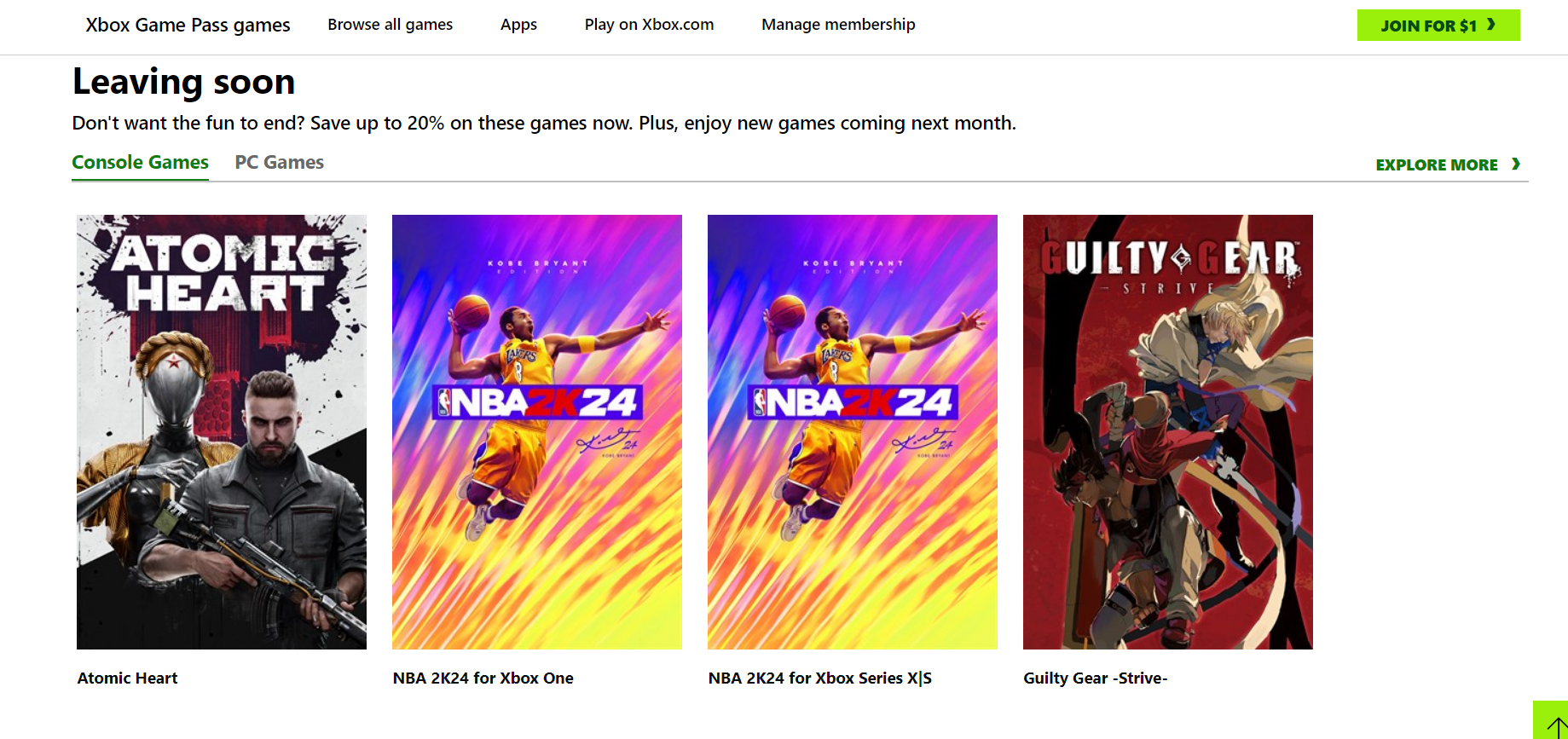 Atomic Heart и Guilty Gear Strive скоро покинут Xbox Game Pass - фото 1