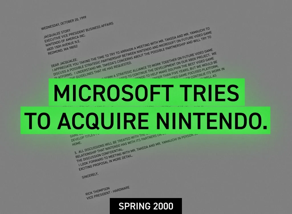 Microsoft опубликовала письмо из 1999 года о провальной попытке покупки Nintendo - фото 1