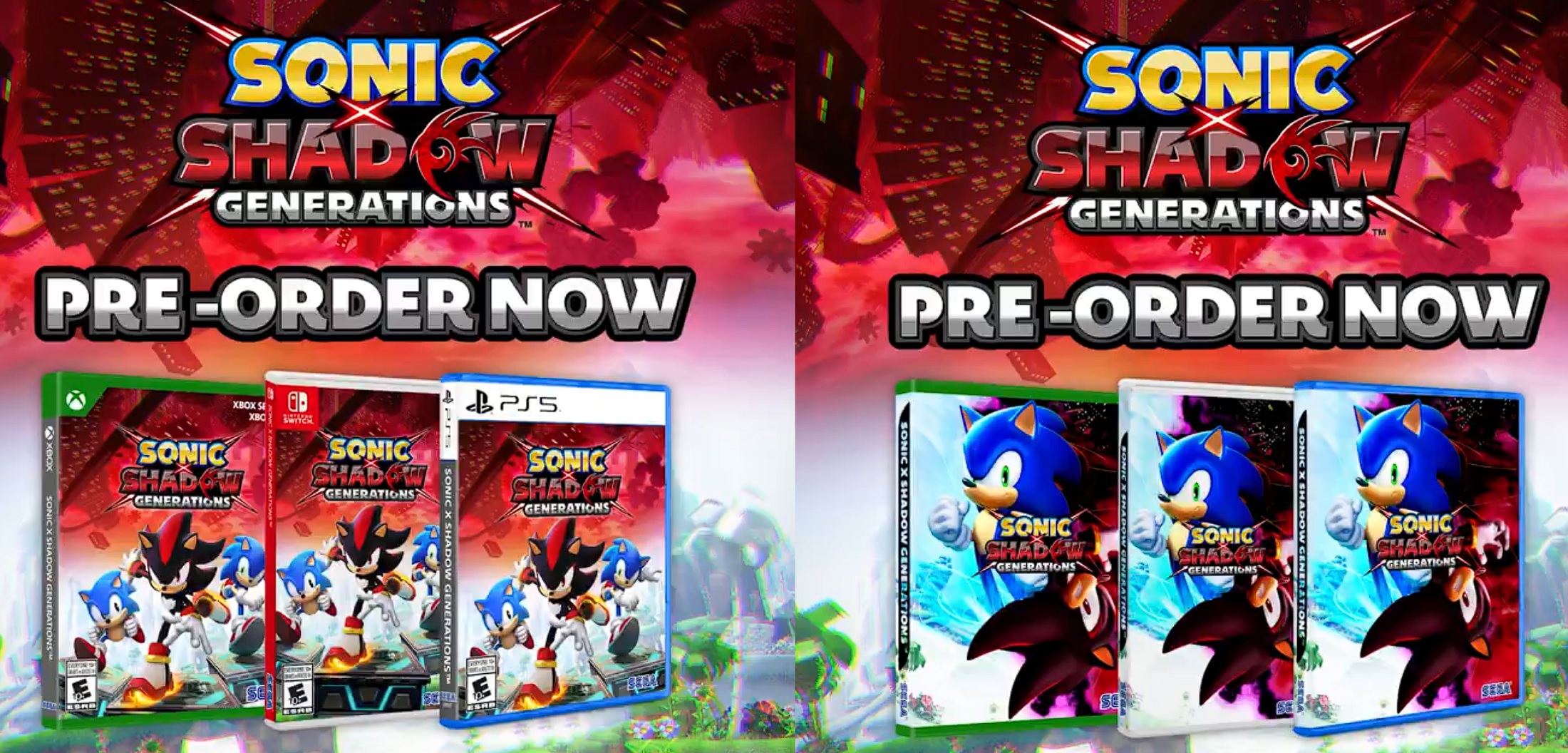 Физические издания Sonic x Shadow Generations выйдут с двухсторонней обложкой - изображение 1 Физические издания Sonic x Shadow Generations выйдут с двухсторонней обложкой - фото 1