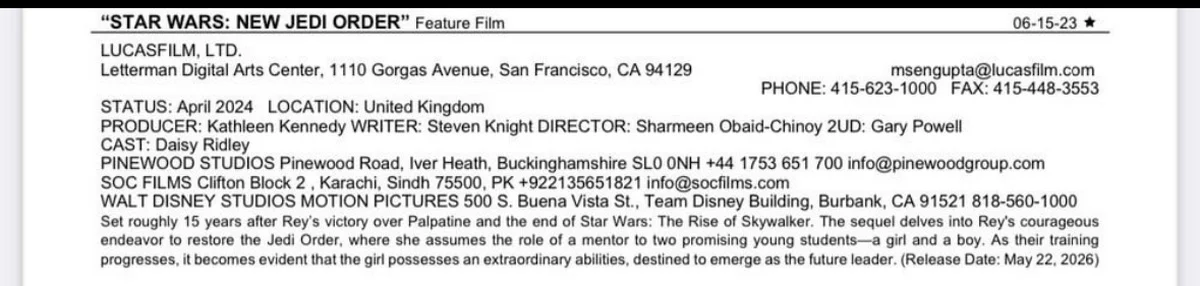 Появился синопсис фильма Star Wars: New Jedi Order про учеников Рей Скайуокер - фото 1