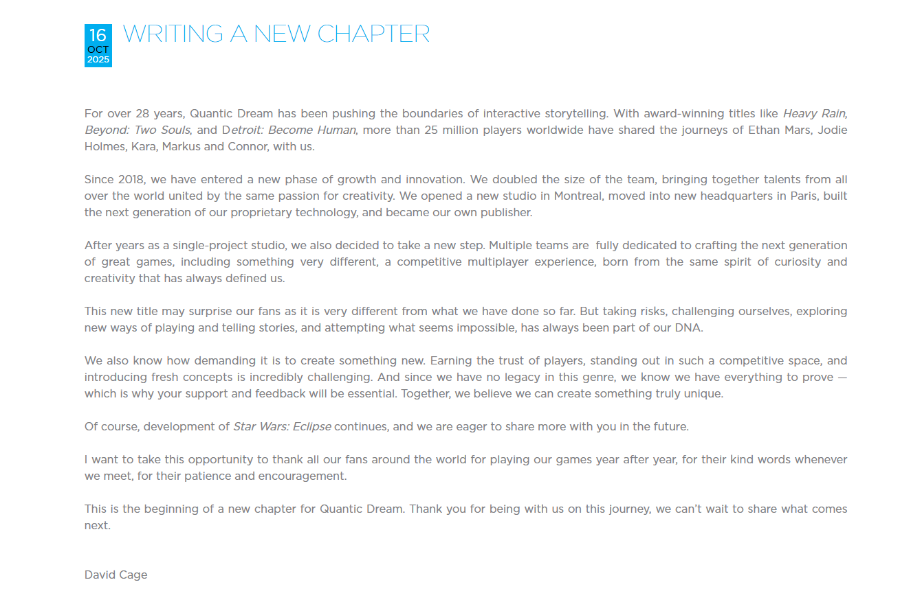 Дожили: авторы Heavy Rain объявили о разработке «соревновательной онлайн-игры» - фото 1