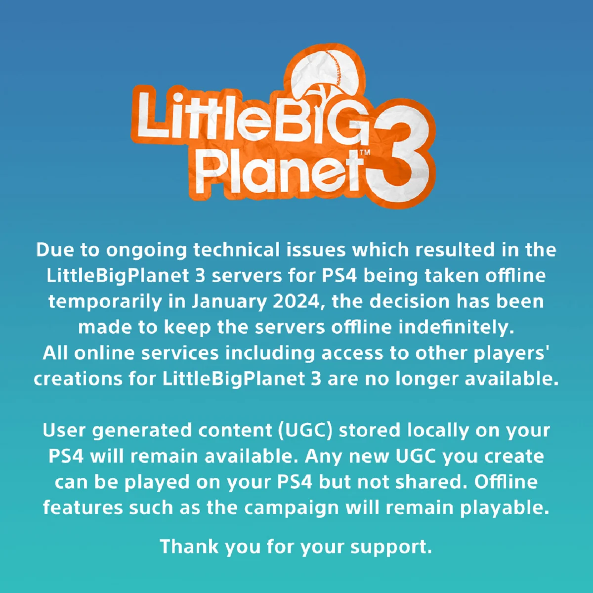 Сервера LittleBigPlanet 3 отключили навсегда - фото 1