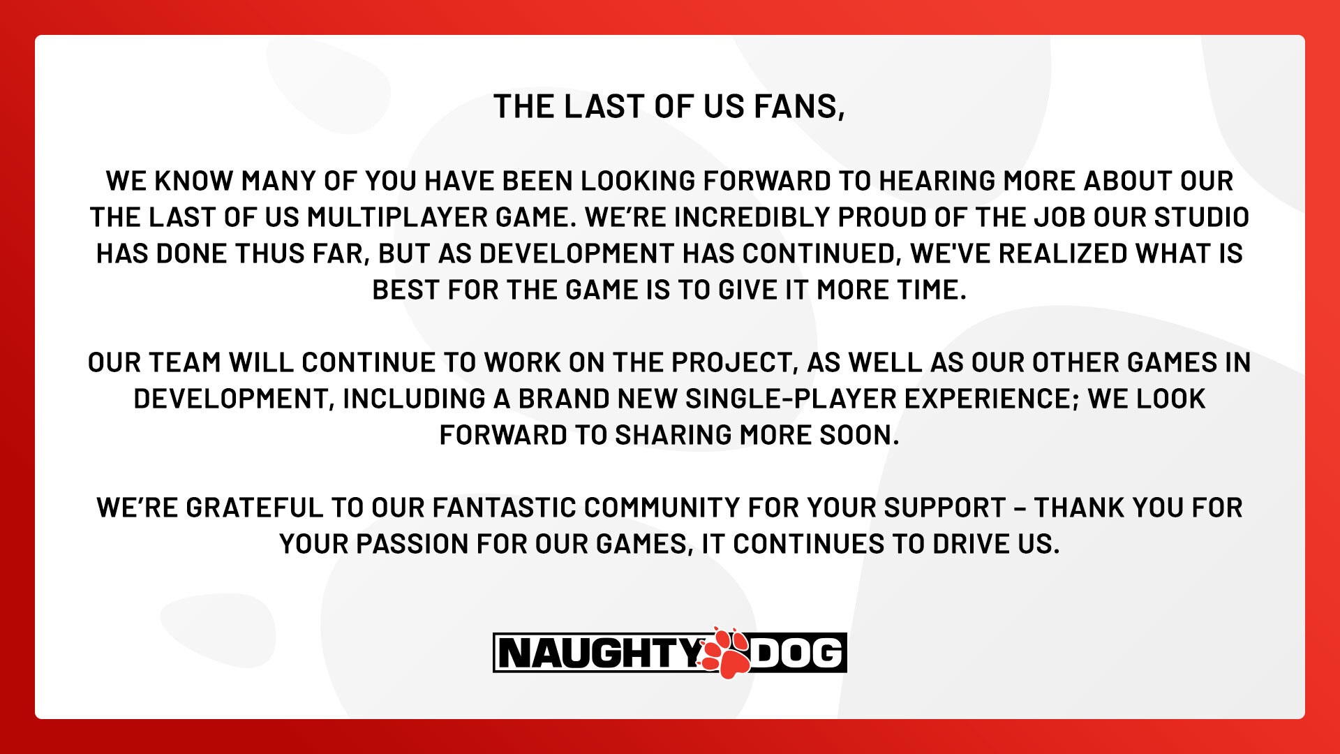 Naughty Dog отложила онлайн-игру по The Last of Us | Канобу