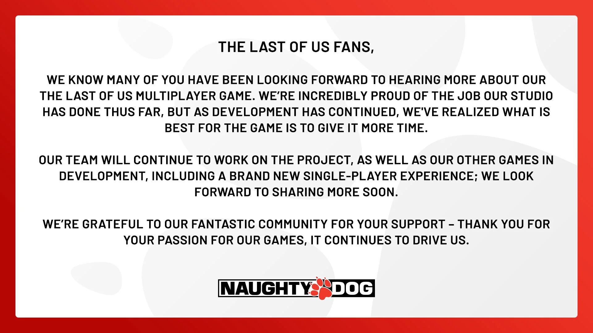 Naughty Dog отложила онлайн-игру по The Last of Us - фото 1