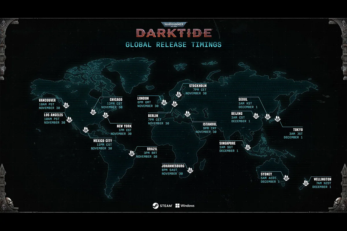 Стало известно время мирового запуска Warhammer 40,000: Darktide - фото 1