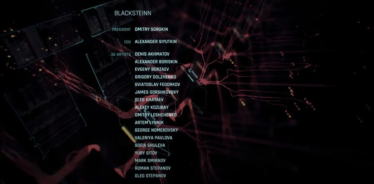 Имена сотрудников Blacksteinn в титрах Cyberpunk 2077