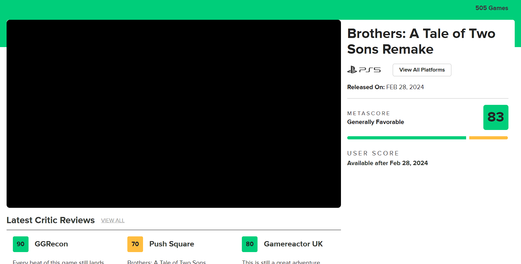 Критики остались довольны ремейком Brothers: A Tale of Two Sons - изображение 1 Критики остались довольны ремейком Brothers: A Tale of Two Sons - фото 1