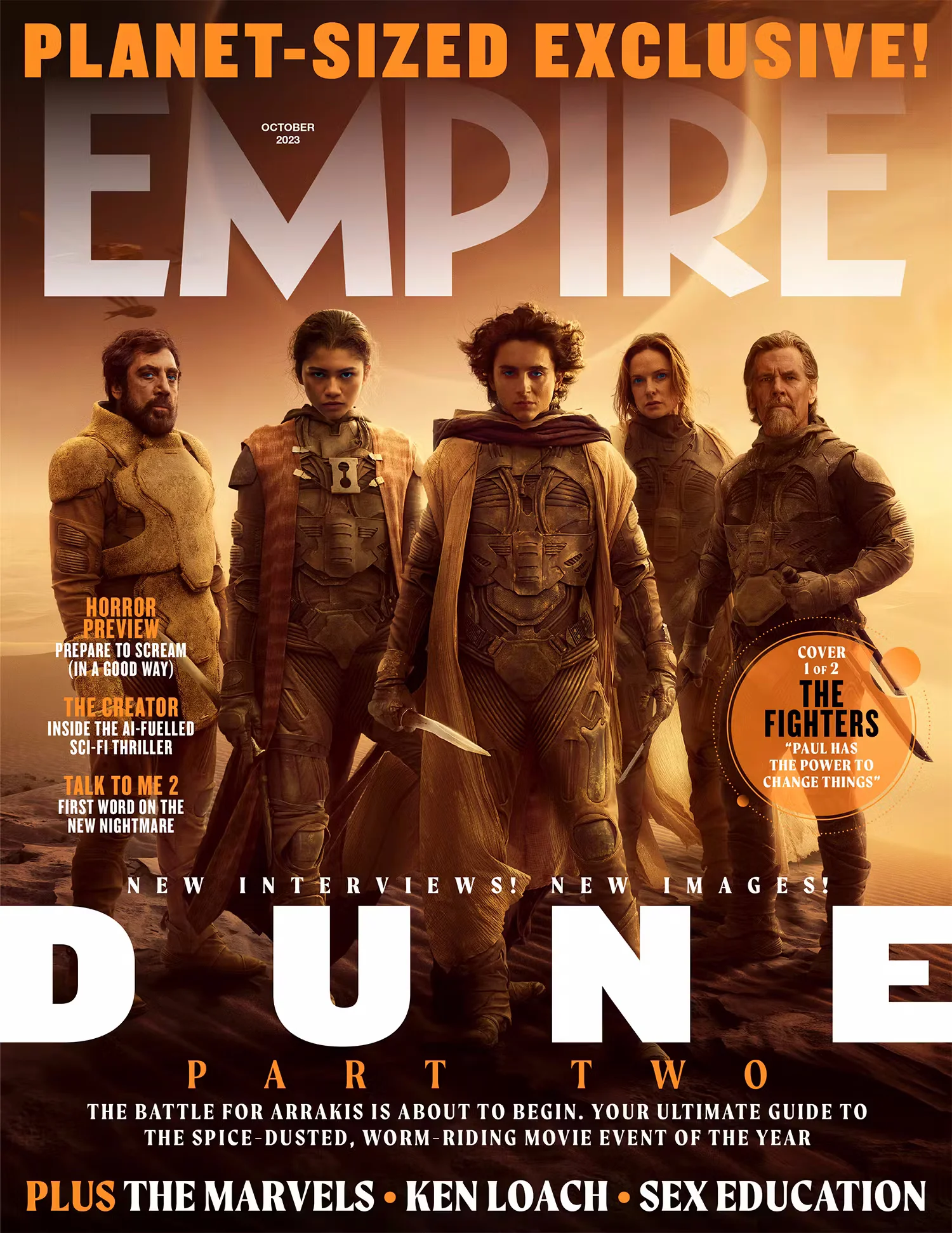 Обложка Empireс героями «Дюны: Часть вторая»