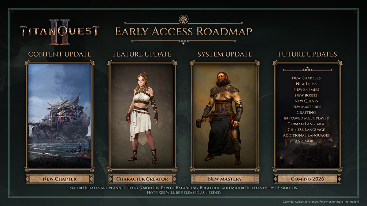 Авторы Titan Quest 2 показали дорожную карту обновлений раннего доступа - изображение 1 Авторы Titan Quest 2 показали дорожную карту обновлений раннего доступа - фото 1