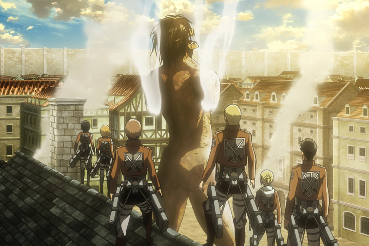 Кадр из аниме «Атака титанов» (Attack on Titan)
Источник: Wit
