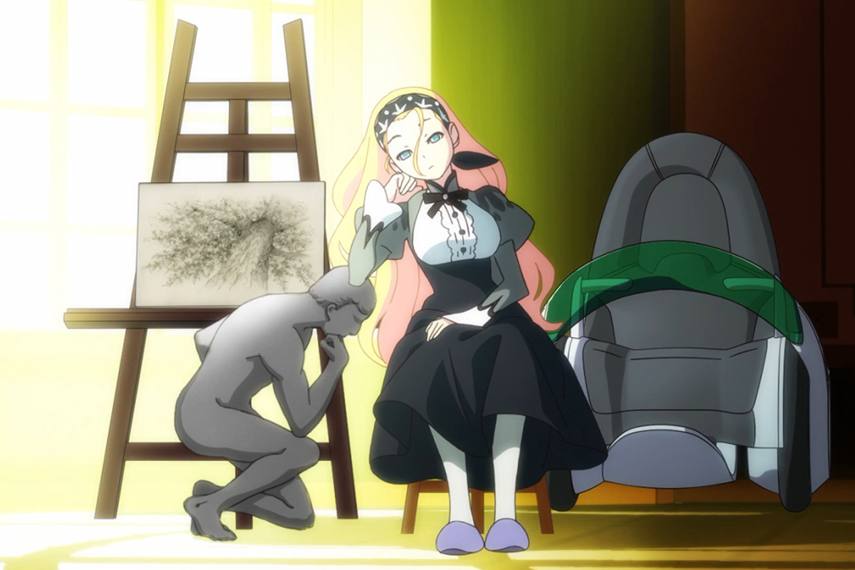 Кадр из аниме «Зарэгото: Обезглавливающий цикл» (Kubikiri Cycle: Aoiro Savant to Zaregotozukai)
Источник: Shaft