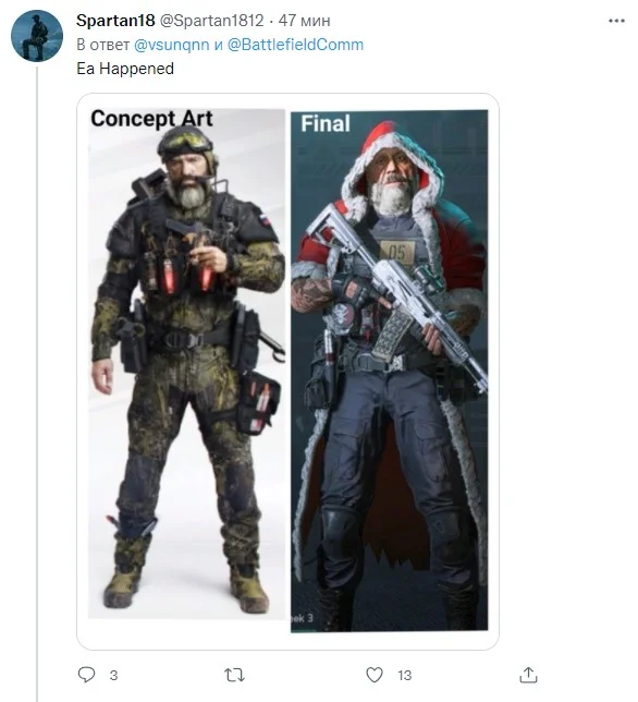 Игроков Battlefield 2042 шокировал костюм оперативника в виде Деда Мороза - фото 2
