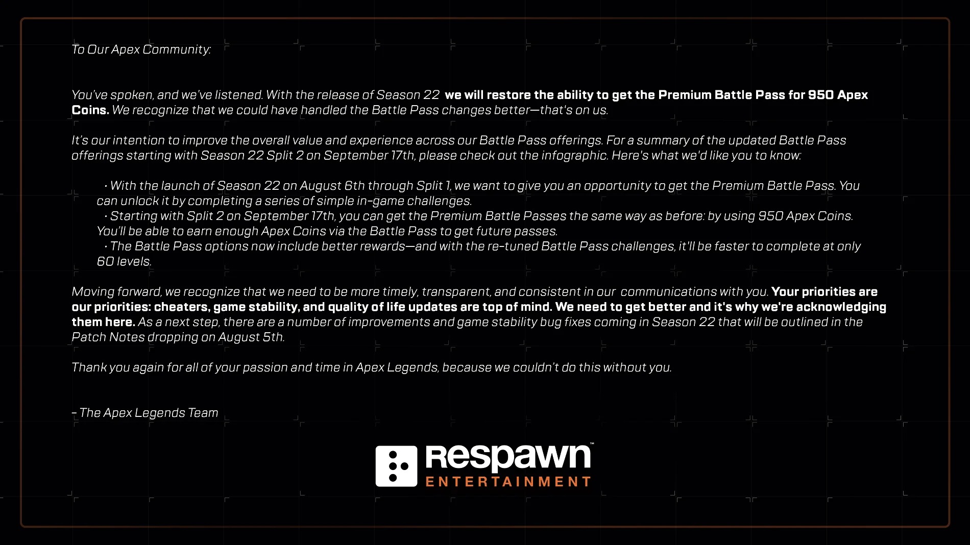 EA и Respawn оставили покупку боевого пропуска в Apex Legends за внутриигровую валюту - фото 1