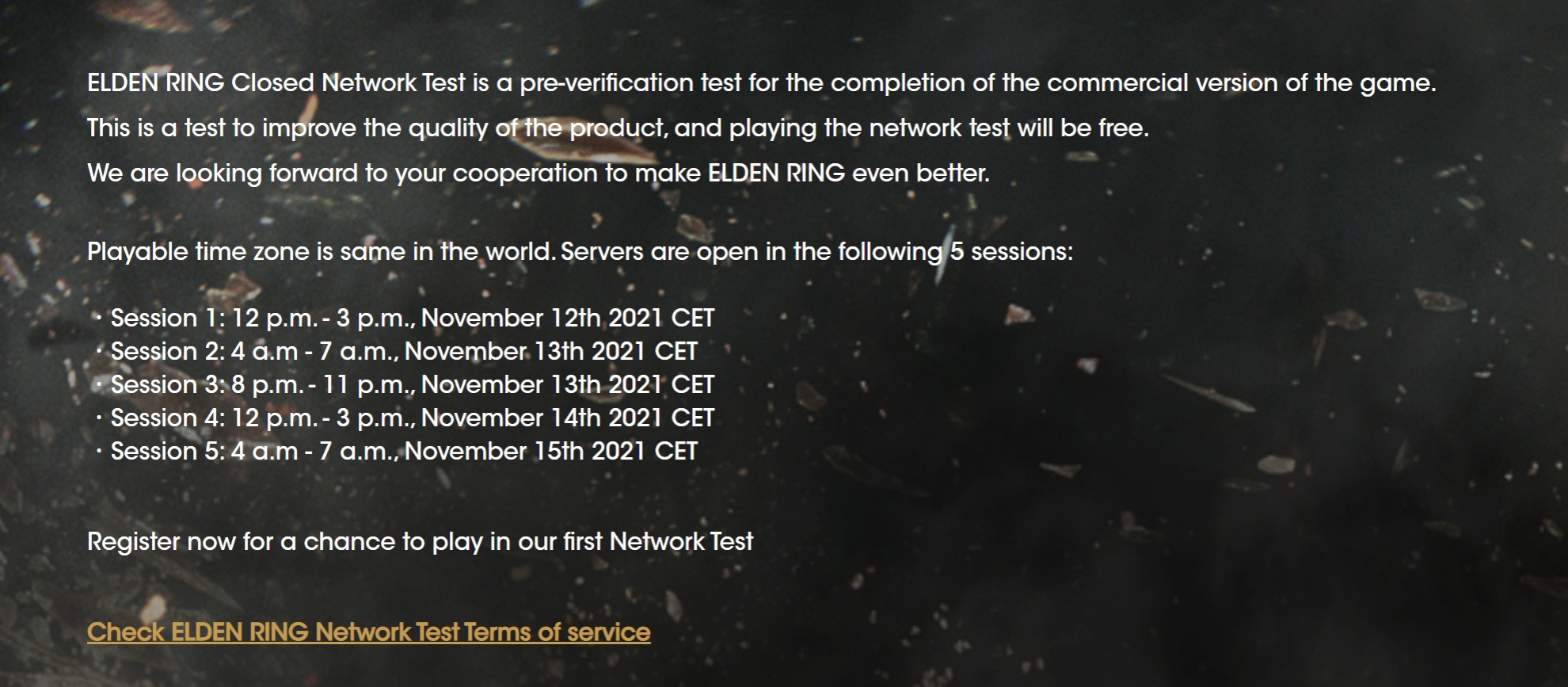 Закрытое тестирование Elden Ring анонсировали на сайте Namco Bandai - изображение 1 Закрытое тестирование Elden Ring анонсировали на сайте Namco Bandai - фото 1