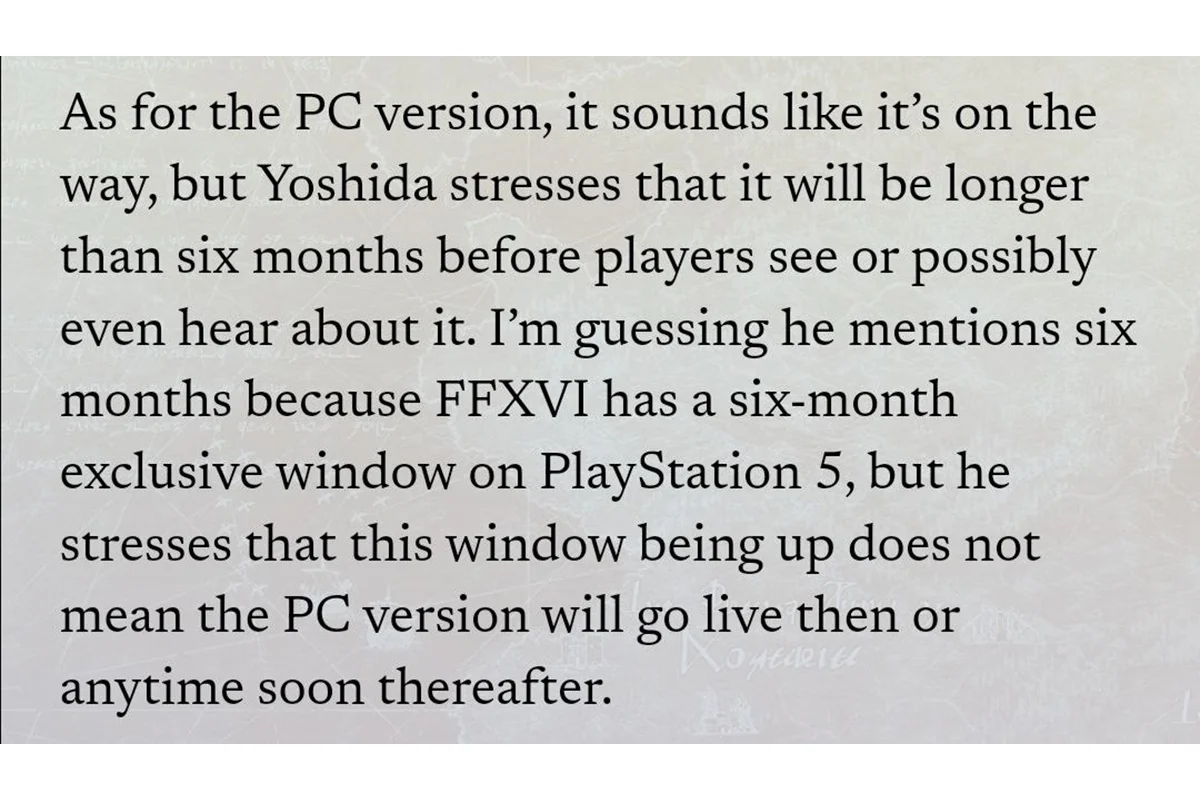 Создатели Final Fantasy 16 рассказали о будущей поддержке игры после релиза - фото 2