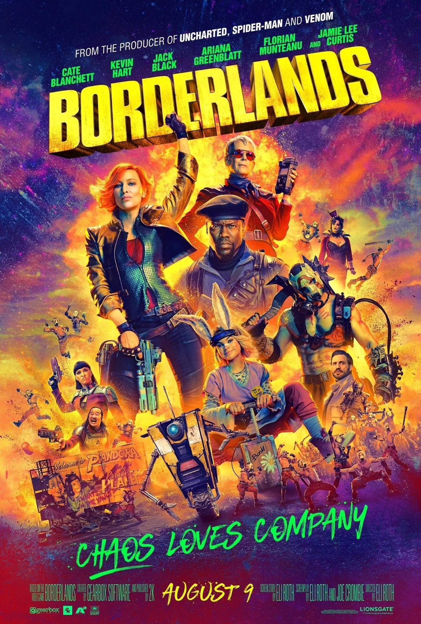Lionsgate показала яркий постер Borderlands с исполнителями главных ролей - фото 1