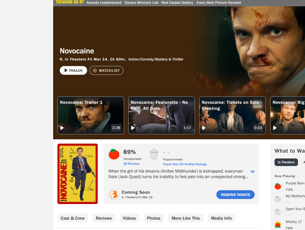 Боевик «Новокаин» получает отличные отзывы прессы - фото 1