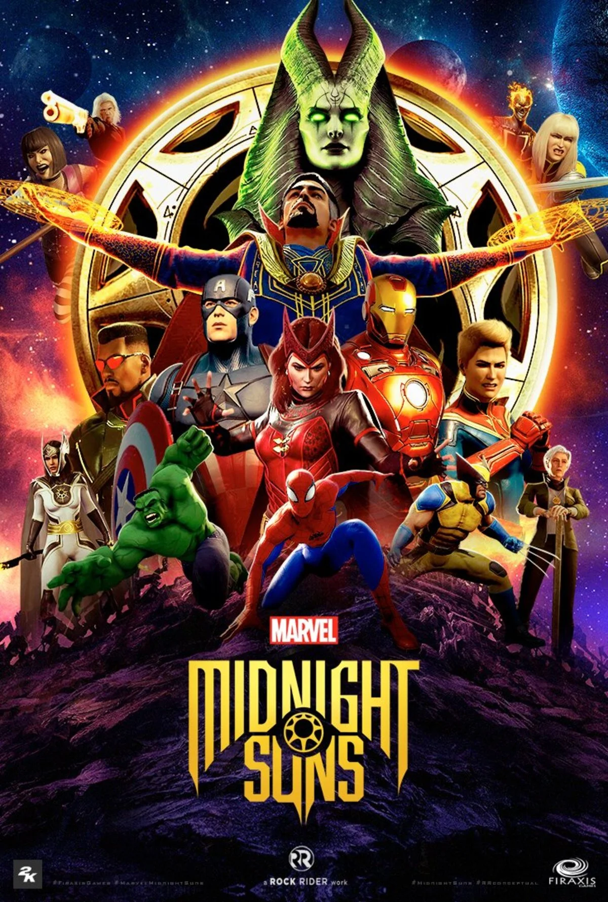 Фанат представил Marvelʼs Midnight Suns в стиле «Мстителей: Война бесконечности» - фото 1