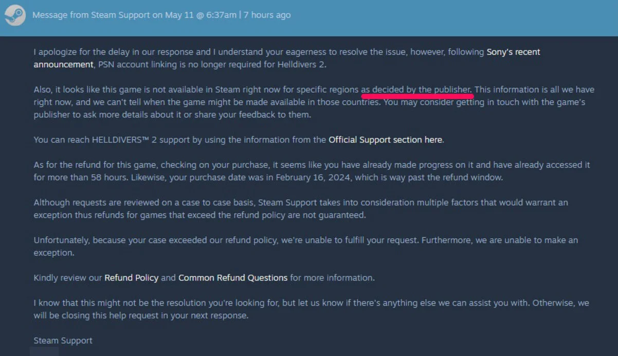 Helldivers 2 сняли с продажи в Steam по решению Sony - фото 1