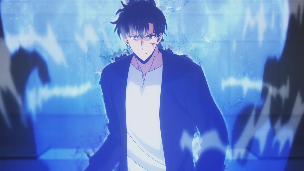 кадр из аниме «Поднятие уровня в одиночку»