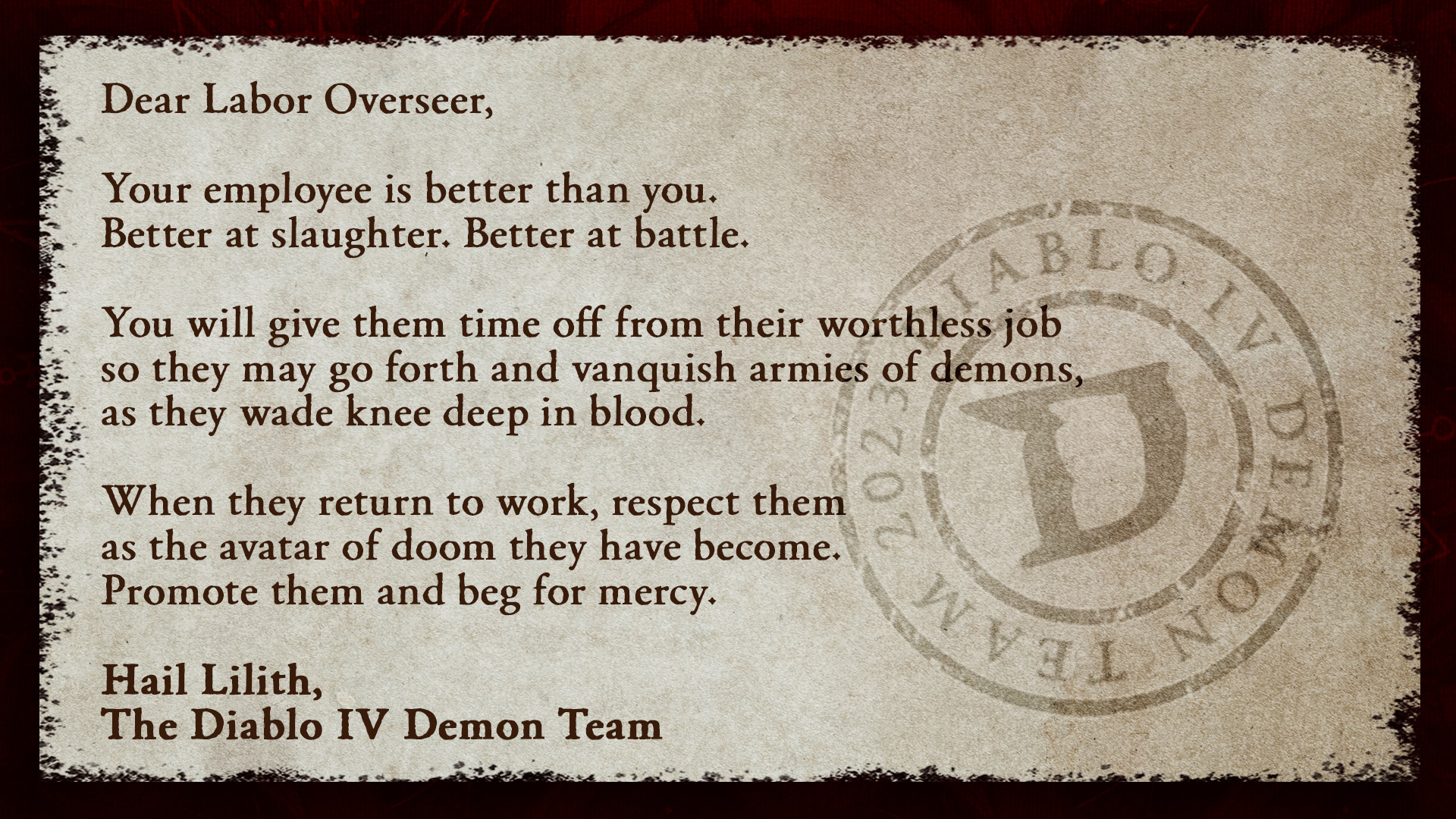 Blizzard отметила релиз Diablo 4 шуткой и новым треком от Halsey и SUGA из BTS - изображение 1 Blizzard отметила релиз Diablo 4 шуткой и новым треком от Halsey и SUGA из BTS - фото 1