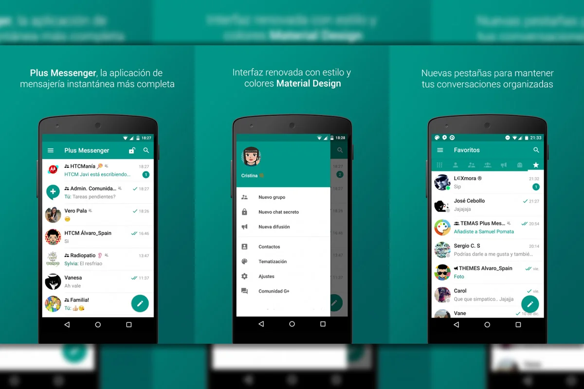 Интерфейс Plus Messenger