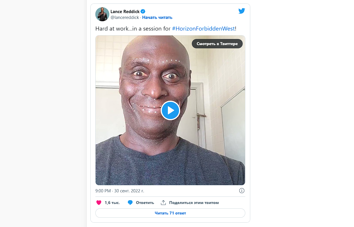 Лэнс Реддик работает над новым контентом для Horizon: Forbidden West - изображение 1 Лэнс Реддик работает над новым контентом для Horizon: Forbidden West - фото 1