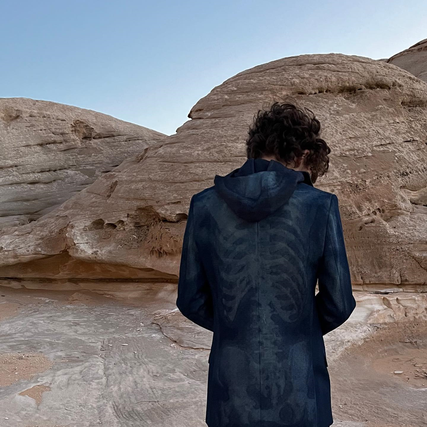 Тимоти Шаламе поделился атмосферным фото со съёмок «Дюны 2» - фото 1