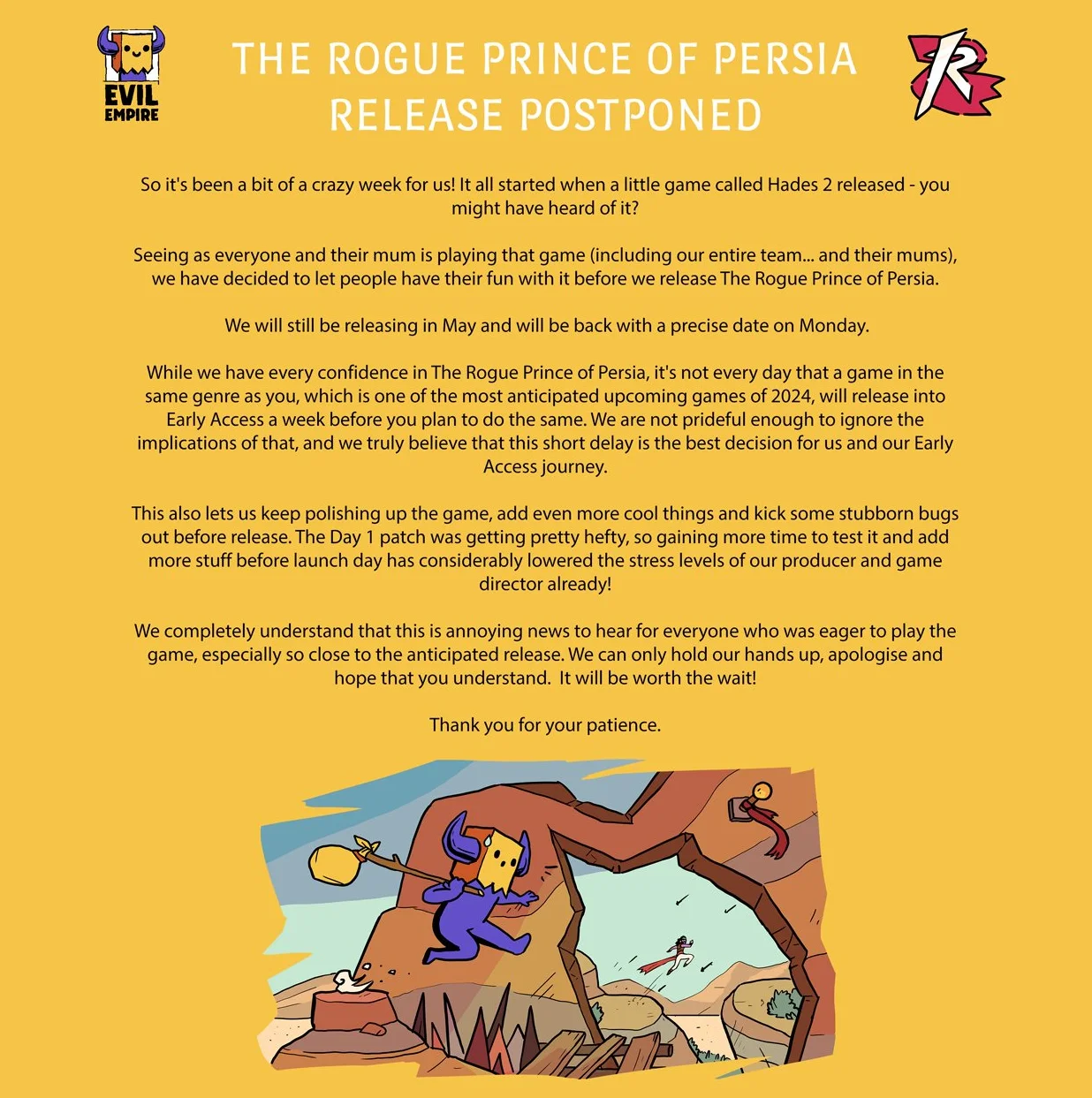 Релиз The Rogue Prince of Persia задержали из-за релиза Hades 2 - фото 1