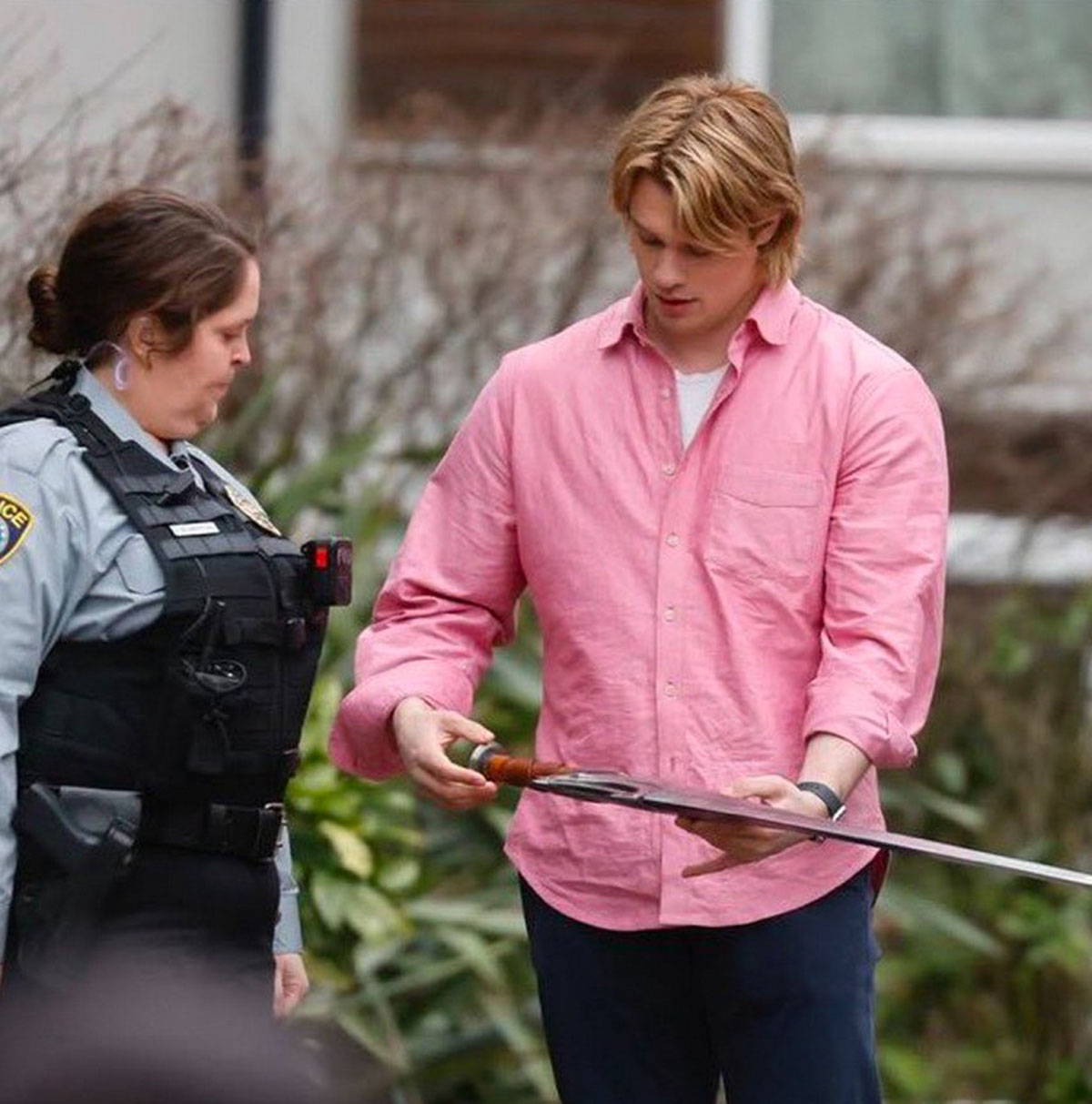 Николас Голицын на съемках «Властелинов Вселенной»