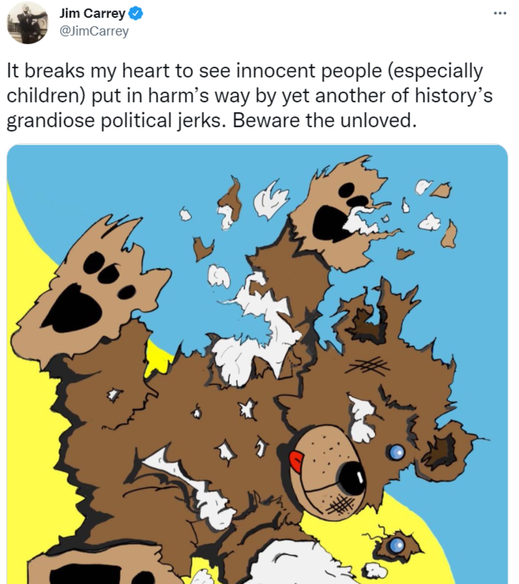 Джим Керри и звезда «Зены» высказались против спецоперации в Украине - изображение 1 Джим Керри и звезда «Зены» высказались против спецоперации в Украине - фото 1