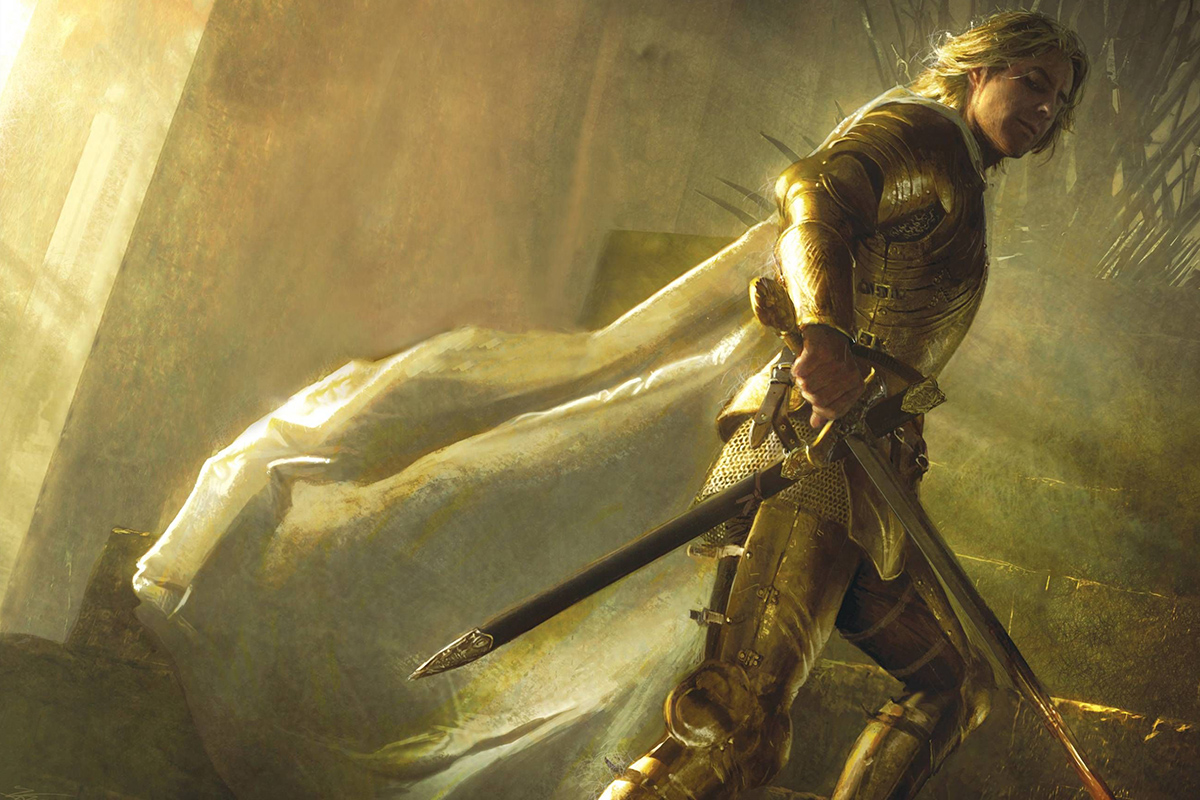 Мартин вдохновлялся классическим образом паладина, но сознательно сломал его, чтобы создать персонажа, который хотел быть героем, но которого весь Вестерос считал подлецом

Автор арта: Майкл Комарк