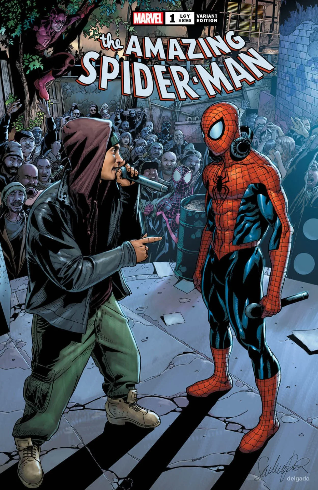 Эминем выступил против Человека-паука в рэп-баттле на обложке комиксов Marvel - фото 1