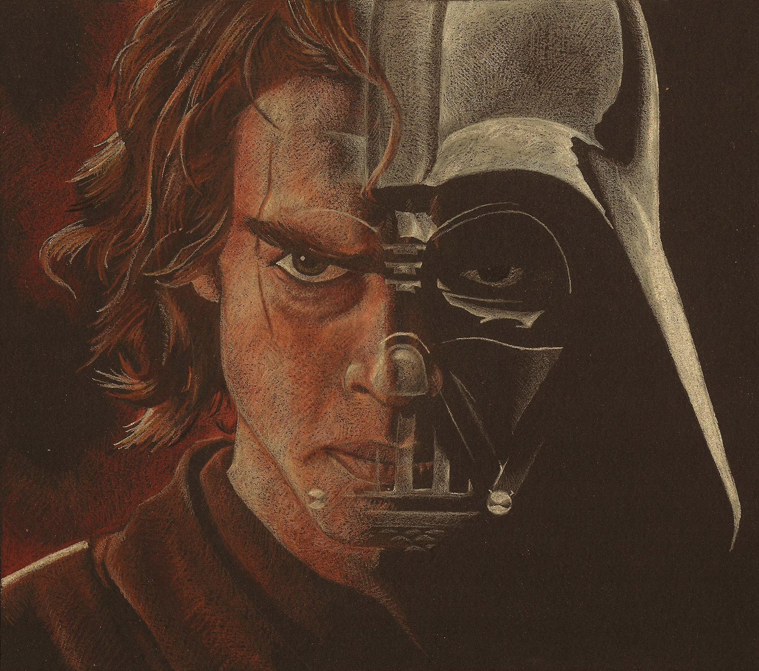 Энакин Скайуокер и Дарт Вейдер — печальный путь во тьму

Автор арта: DrawingsByKaseyArt