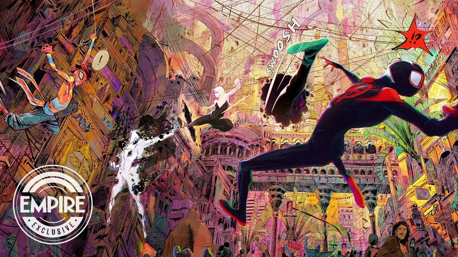 В новом кадре из «Человека-паука: Паутина вселенных» показали бой Майлза и Пятна - фото 1