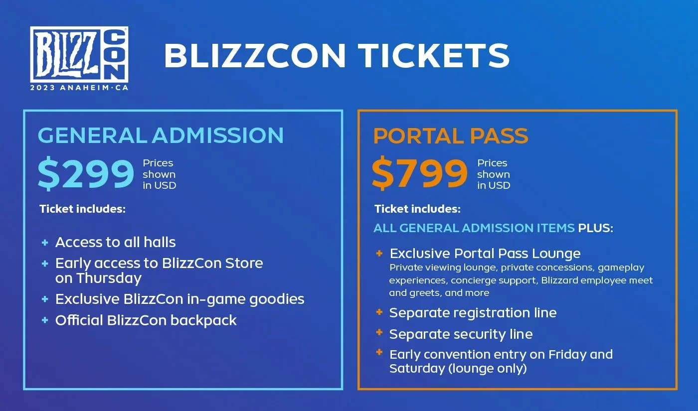 Самый дешёвый билет на BlizzCon 2023 обойдётся в 26 тысяч рублей - фото 1