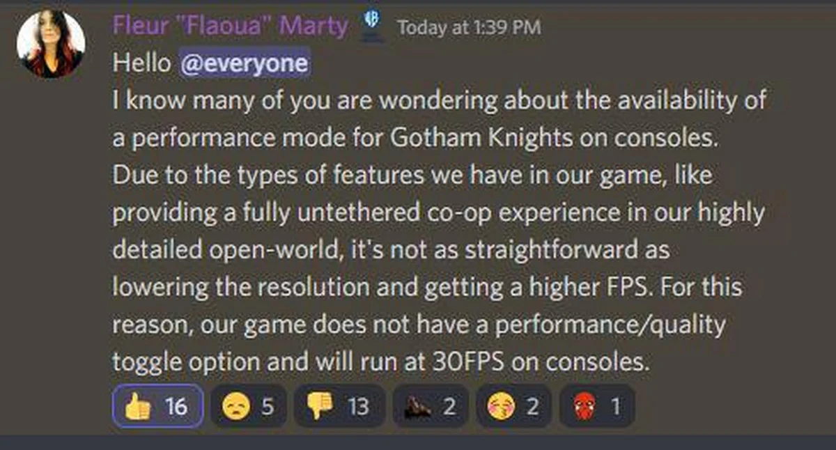 Gotham Knights на консолях будет работать в 30 FPS - фото 1