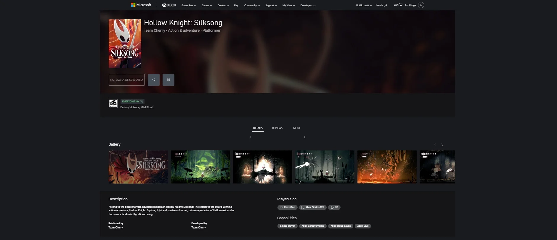 В магазине Xbox действительно появилась страница Hollow Knight Silksong - фото 1