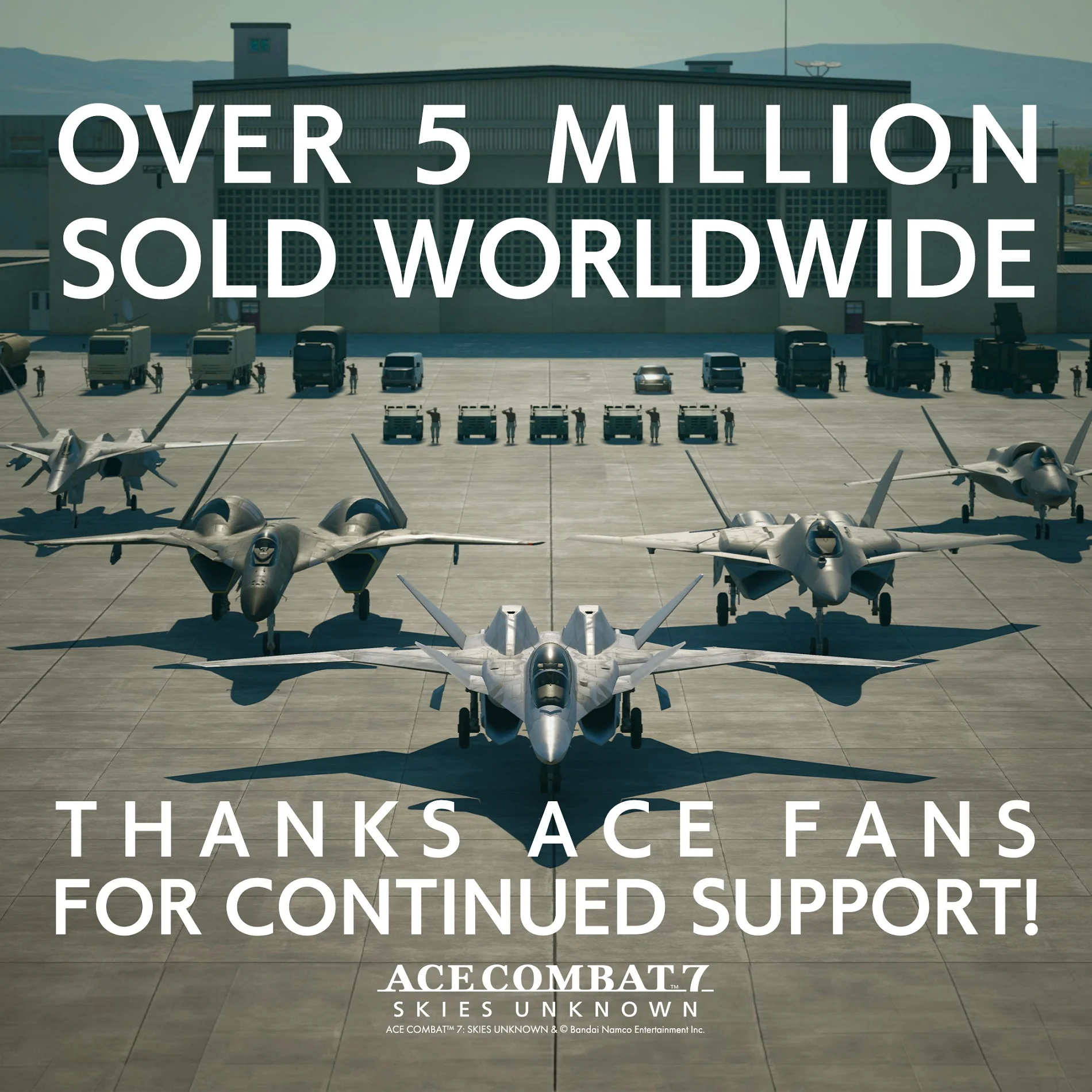 Продажи Ace Combat 7 Skies Unknown превысили 5 млн копий - фото 1