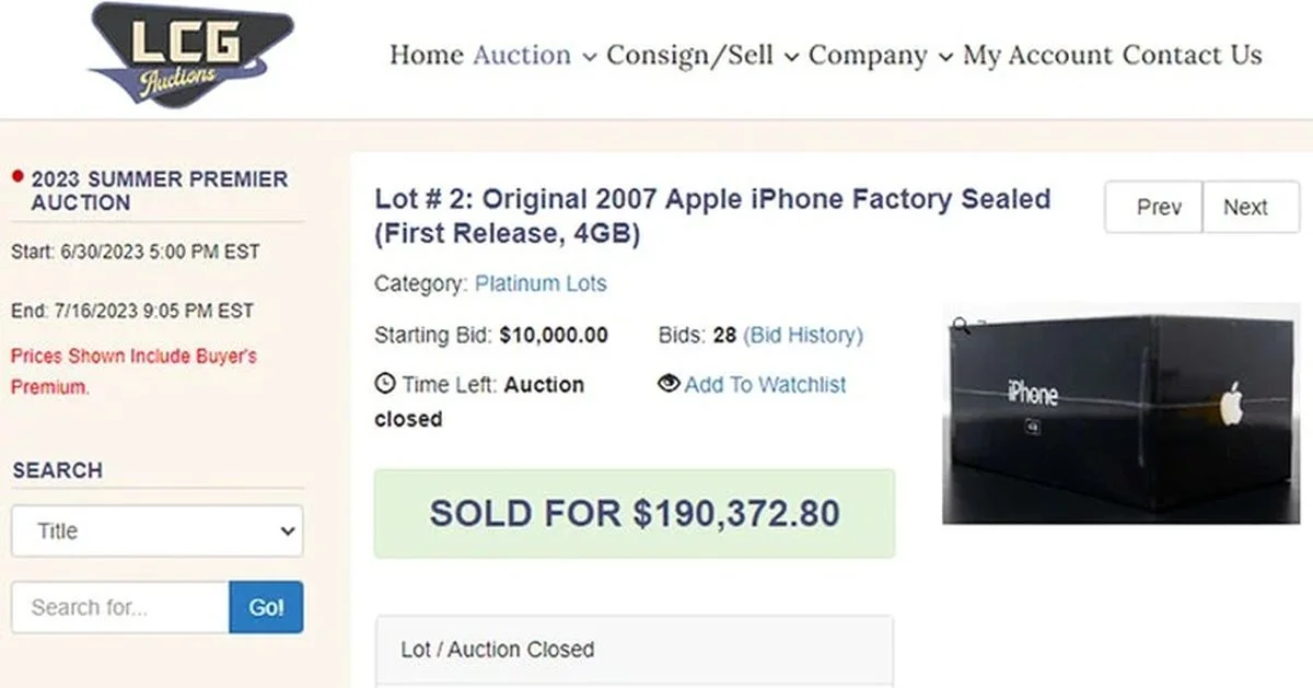 Редкую модель оригинального iPhone продали за 17 млн рублей - фото 1
