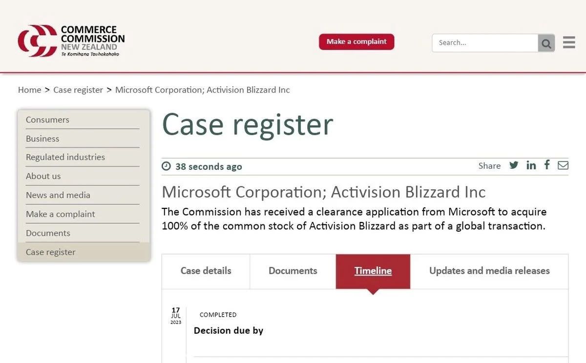Microsoft попросила регулятора Новой Зеландии одобрить покупку акций Activision - фото 1