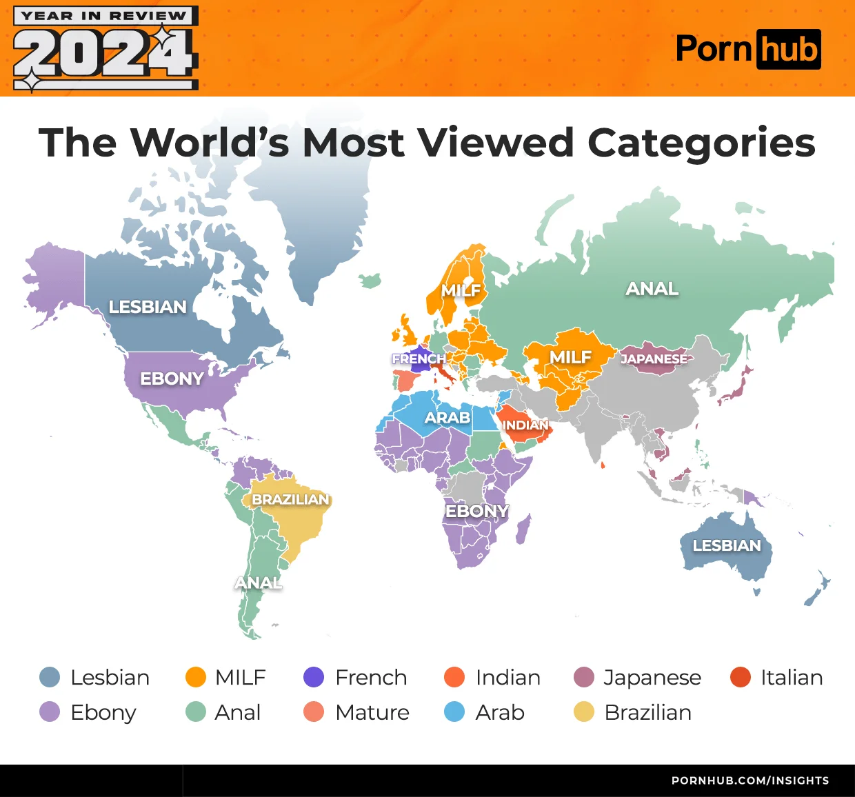 Pornhub представил статистику за 2024 год - фото 2