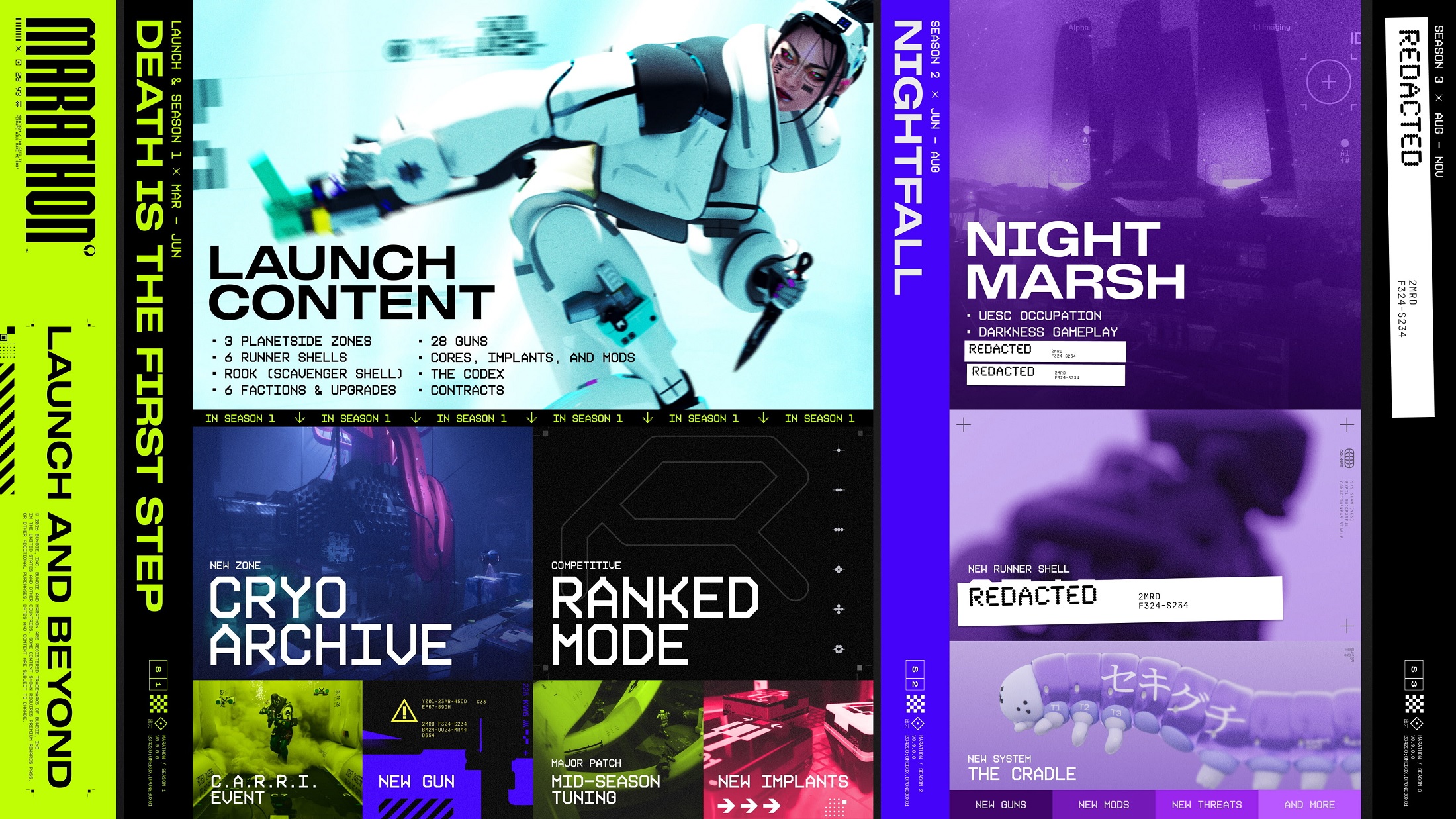 Новые оболочки, оружие, локации и события: Bungie представила карту развития Marathon - изображение 1 Новые оболочки, оружие, локации и события: Bungie представила карту развития Marathon - фото 1