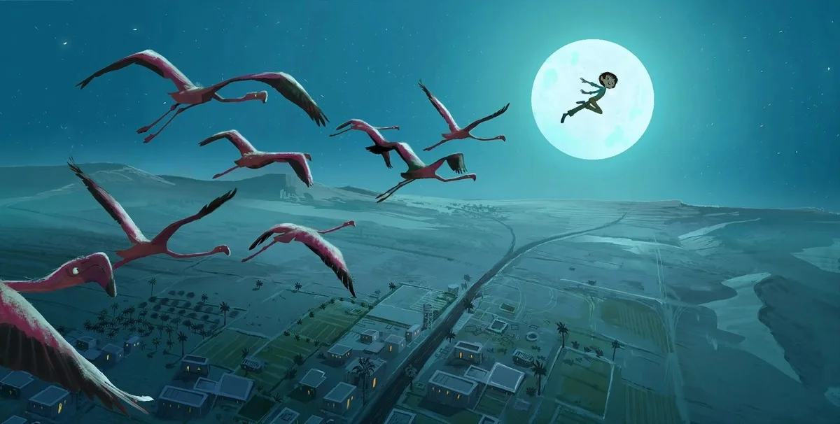 Кадр из мультфильма «Девочка в облаках»