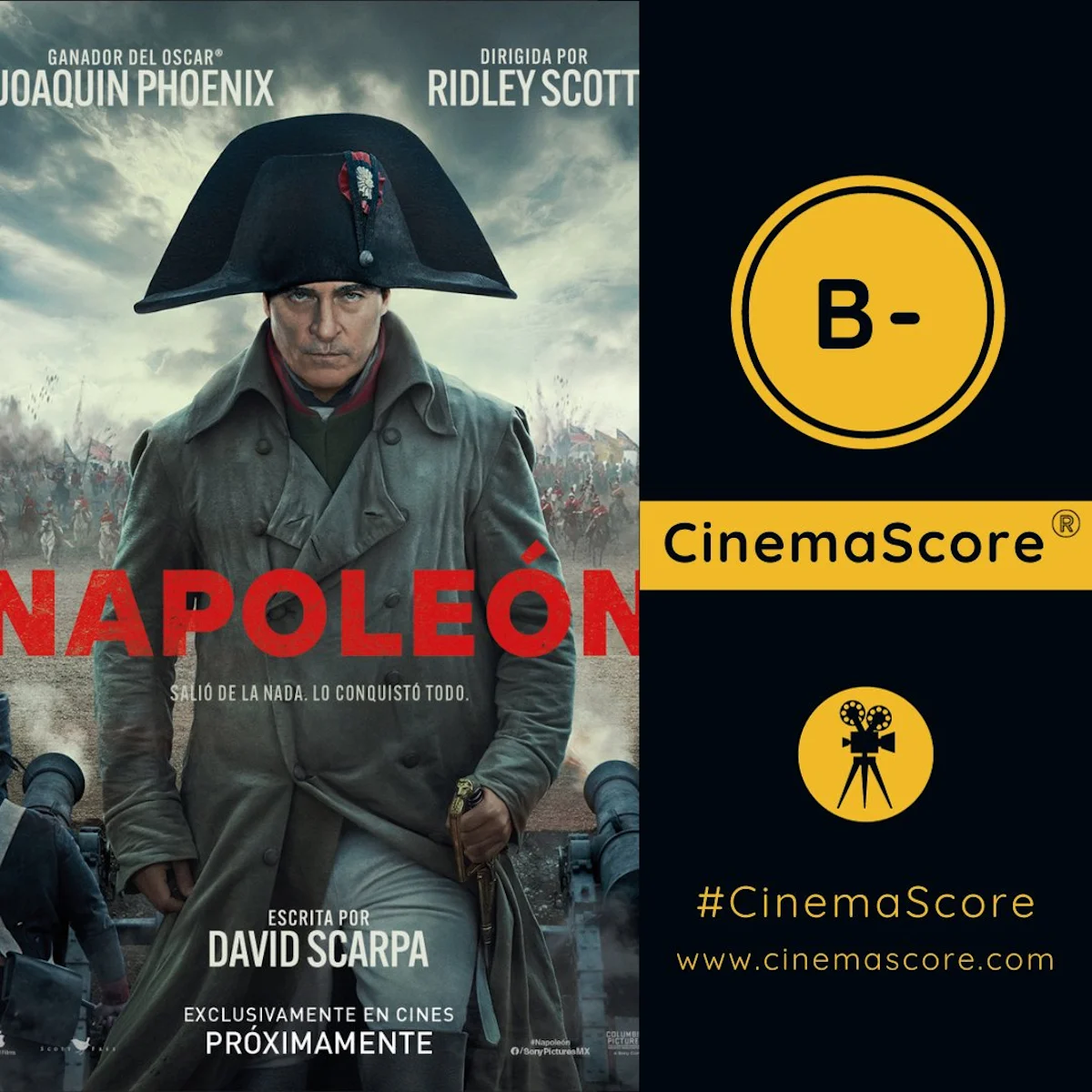 Оценка «Наполеона» // twitter.com/CinemaScore