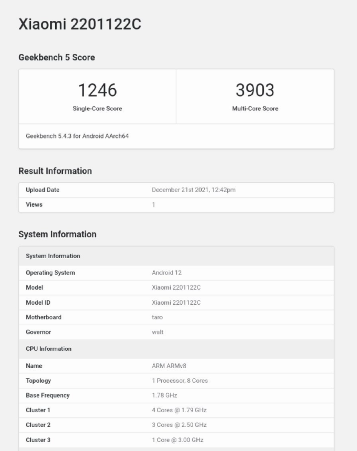 Xiaomi 12 Pro прошёл тесты в популярном бенчмарке Geekbench - изображение 1 Xiaomi 12 Pro прошёл тесты в популярном бенчмарке Geekbench - фото 1
