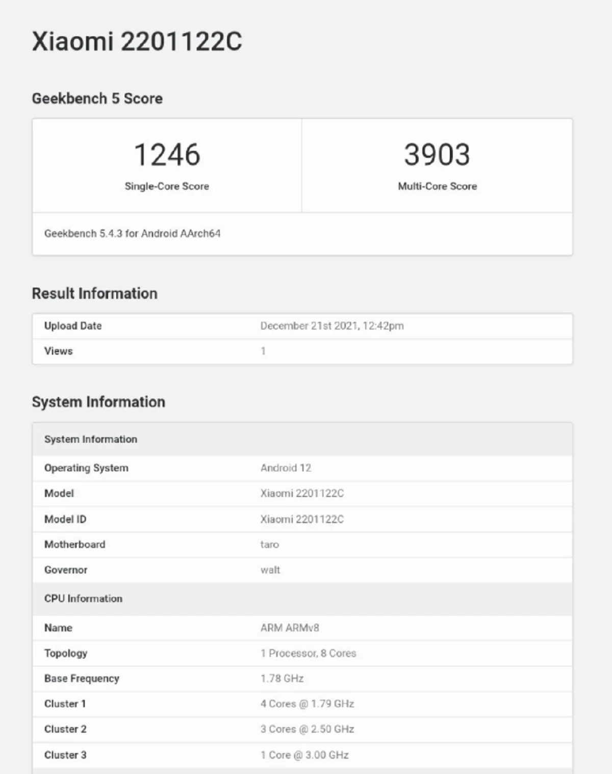 Xiaomi 12 Pro прошёл тесты в популярном бенчмарке Geekbench - фото 1