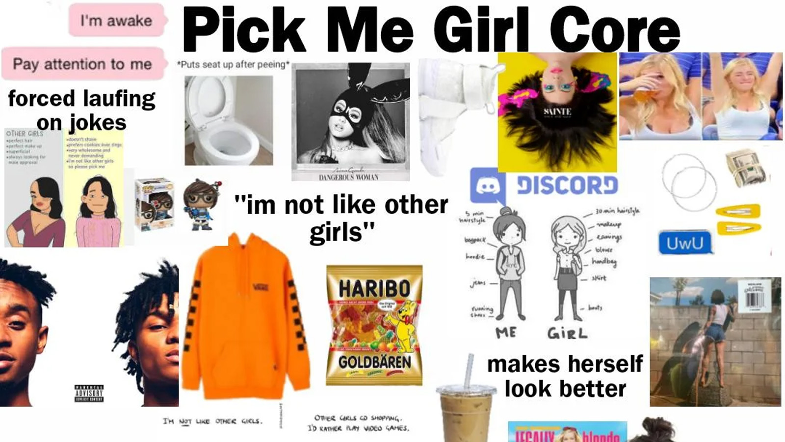 Pick Me Girl стартер пак

Коллаж: Reddit